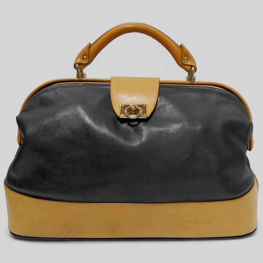 美品★KITAMURA★2wayハンドバッグ★ショルダーバッグ★黒★メタルロック