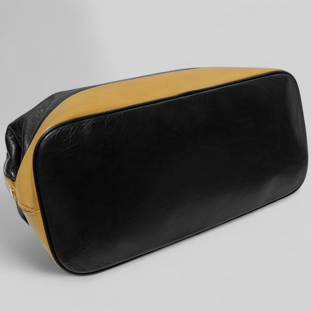 美品★KITAMURA★2wayハンドバッグ★ショルダーバッグ★黒★メタルロック