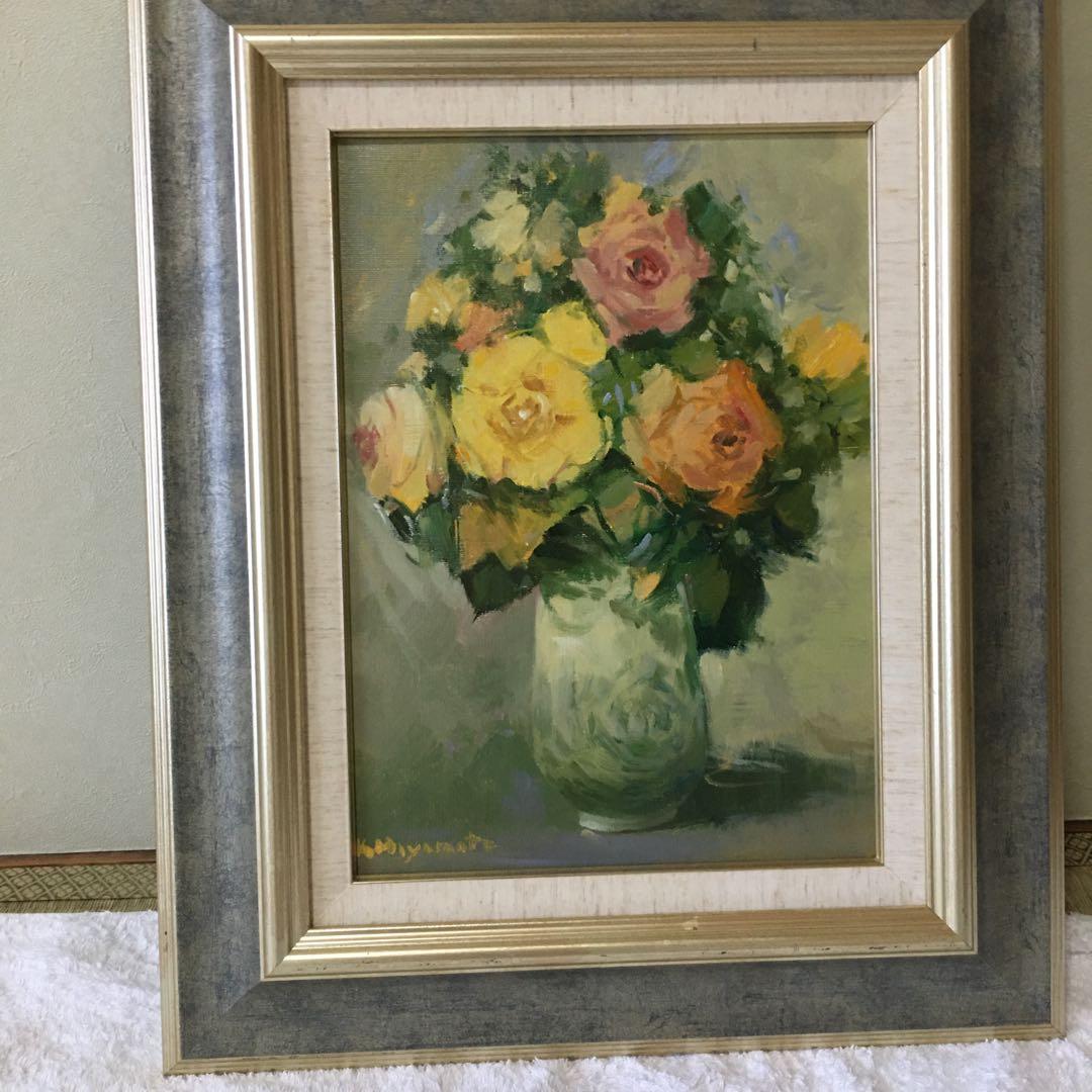 油絵手描き作品花