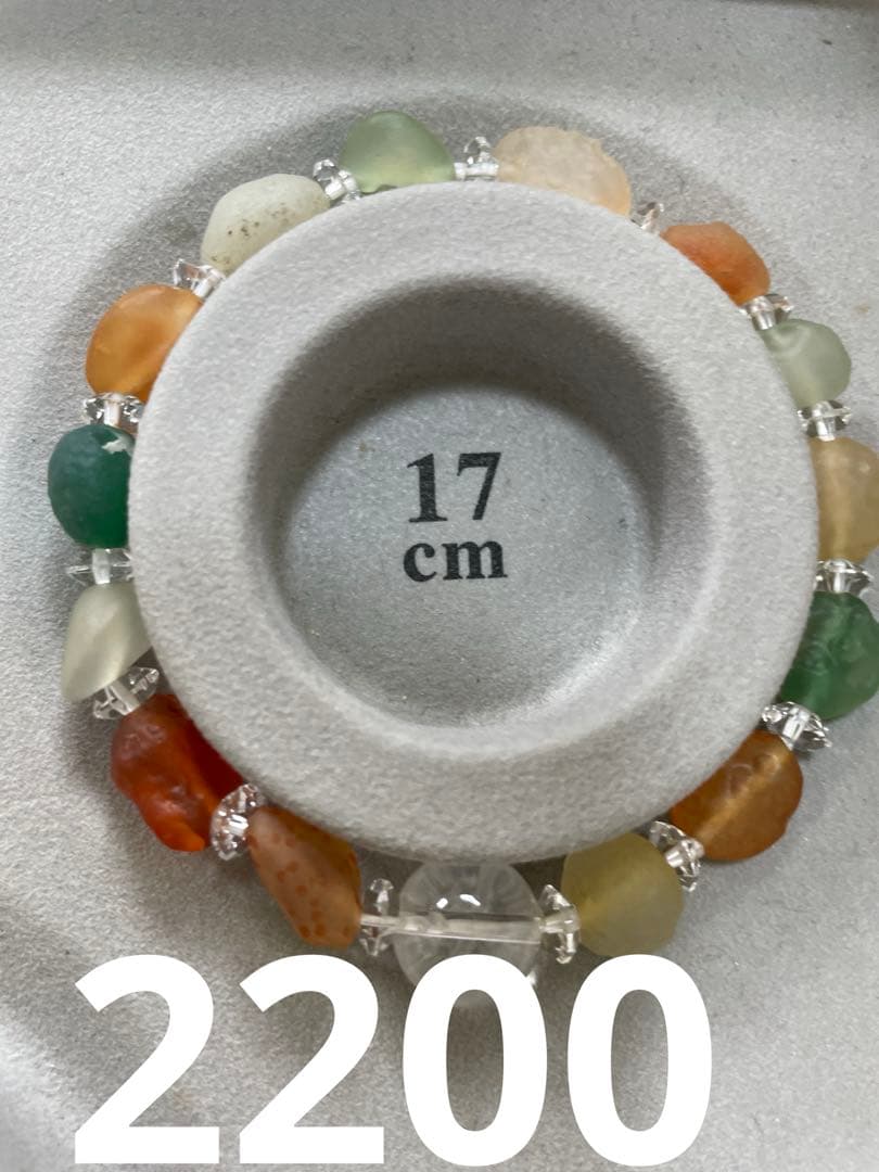 モスアゲート うさぎ グリーンマイカインクォーツ ブレスレット