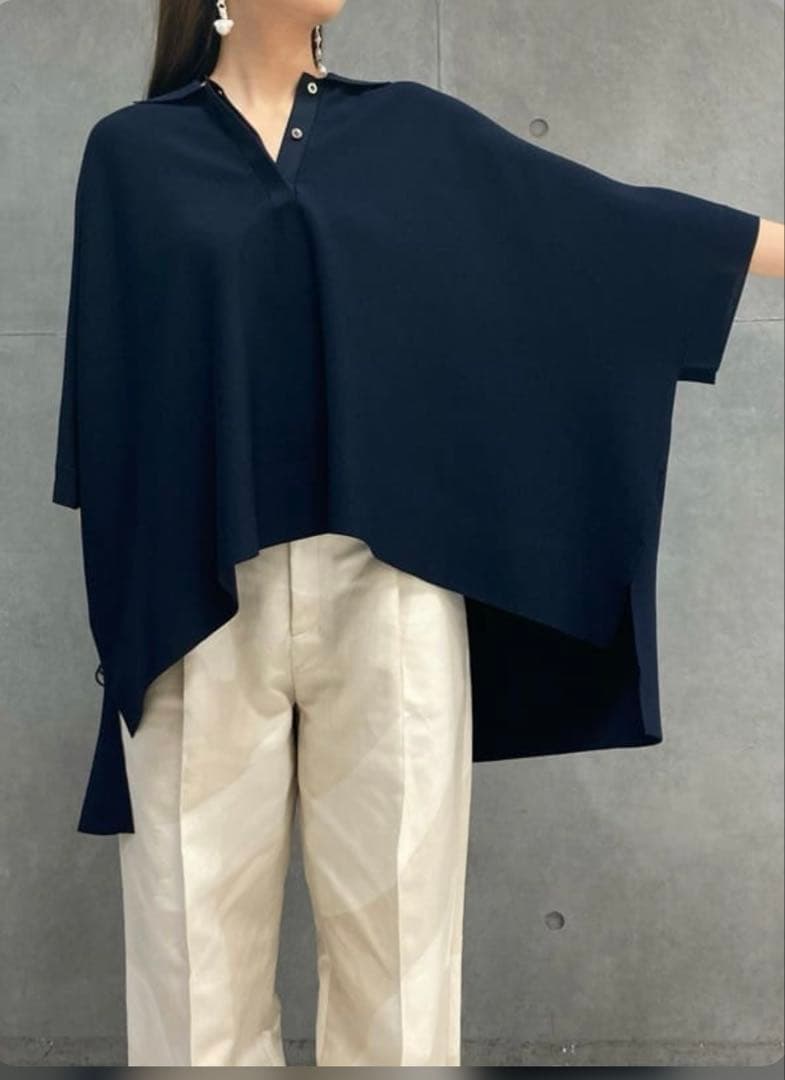 <美品> アドーア クリアドライニットポロ