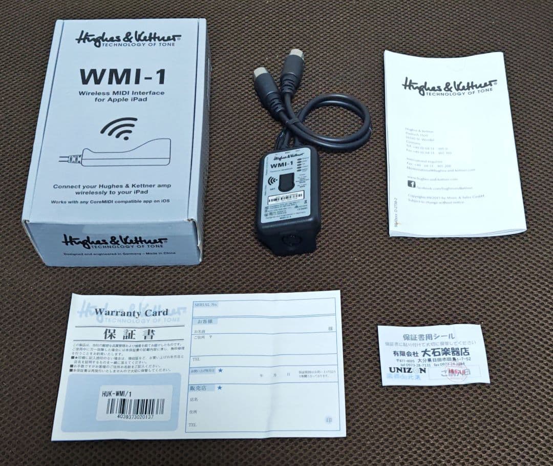ヒュースアンドケトナー WMI-1 iPad用ワイヤレスMIDIインターフェイス