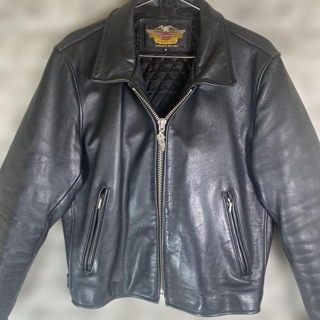 美品　ハーレーダビッドソン　シングル ライダージャケット　レザージャケット 黒