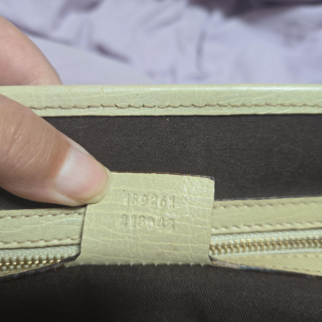 最終値下げ！GUCCI ハンドバッグ ベージュ オレンジ ストライプ