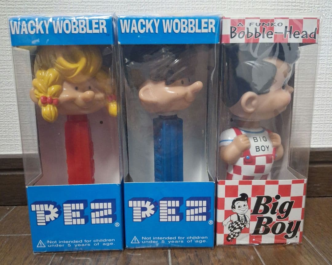 PEZ Wacky Wobbler フィギュア 3体セット