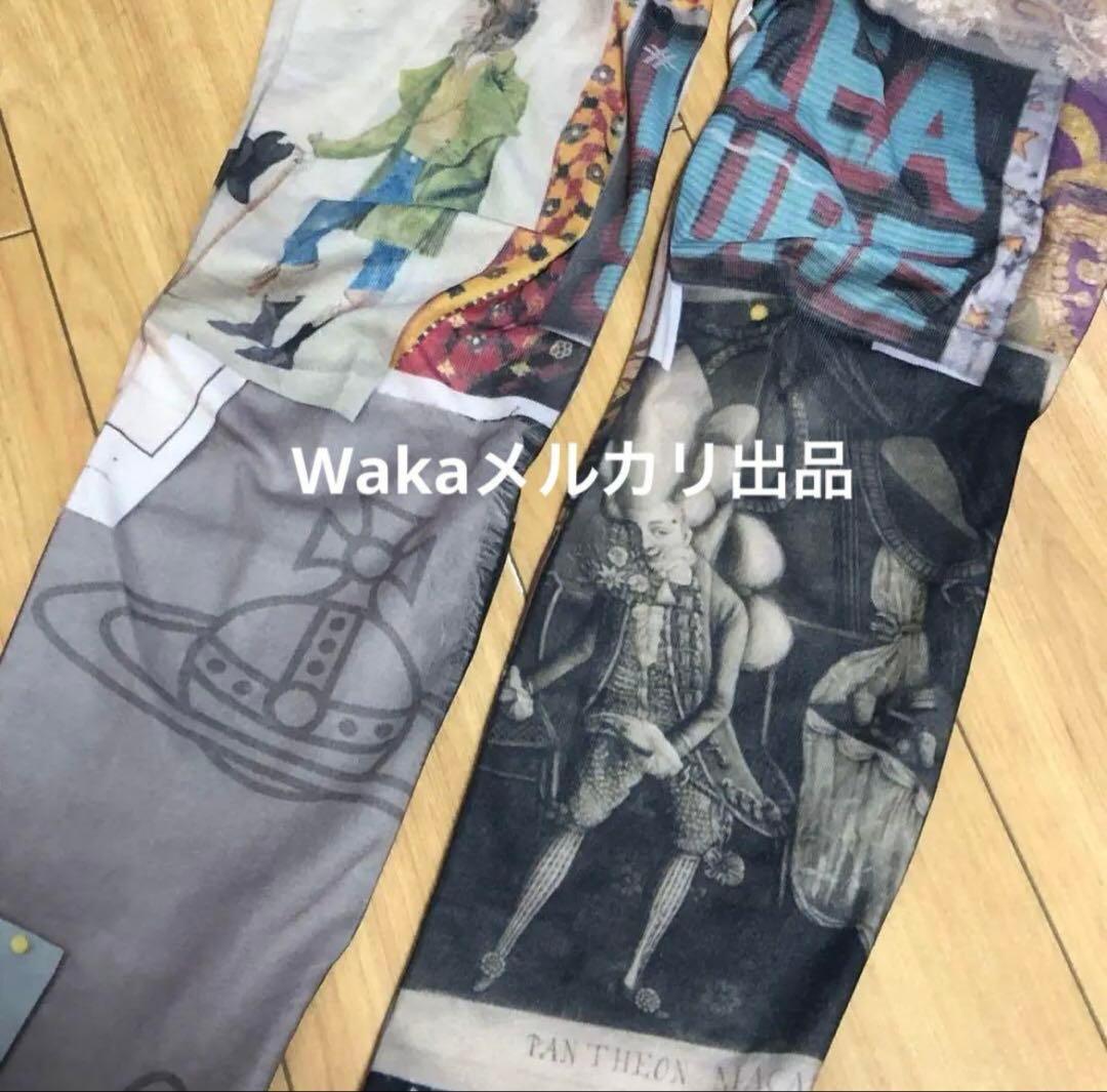 ロココ柄　オーブ　絵画柄　タイツ　ヴィヴィアンウエストウッド