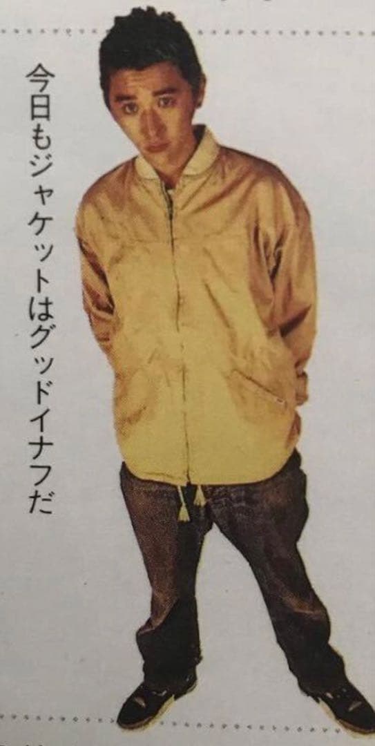 90s GOODENOUGH キャップショルダージャケット ベージュ S