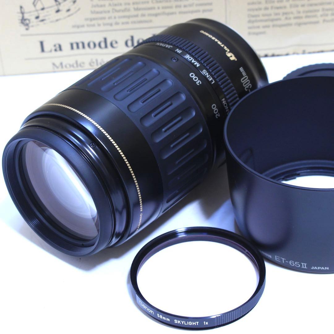 ◇レンズフィルター&フード付&高速AF◇美品 Canon純正 超望遠300mm◇