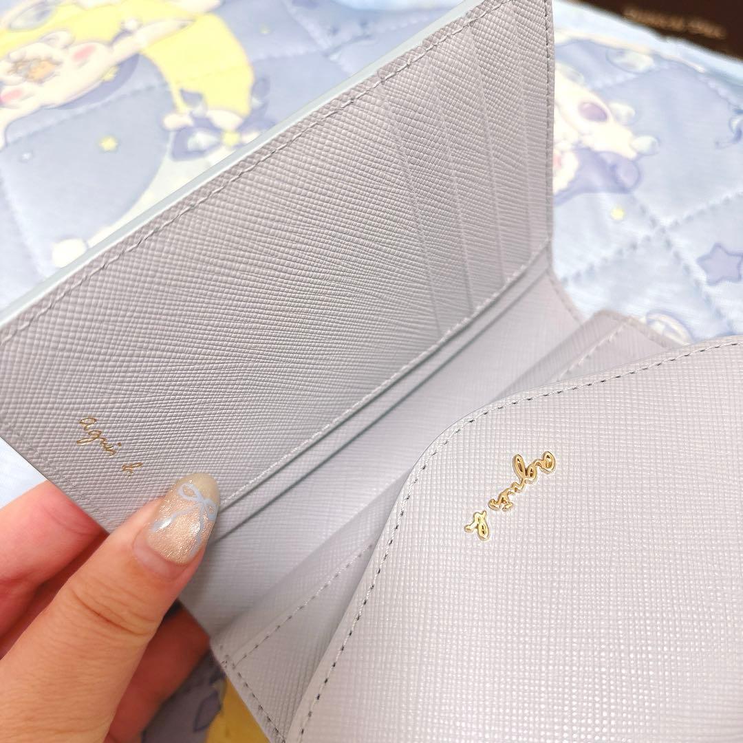 アニエスベー agnès b. 三つ折り財布 ライトブルー