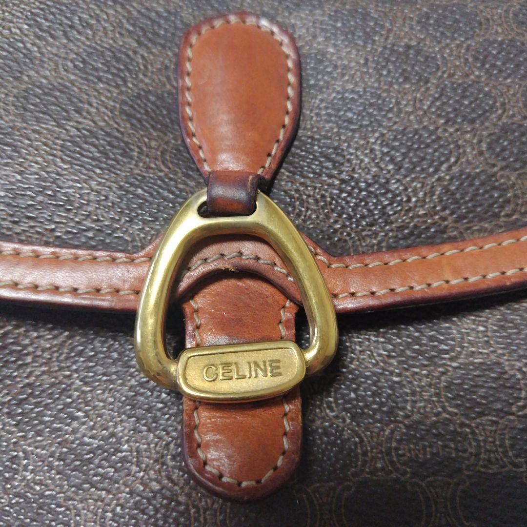 セリーヌ　ショルダーバッグ　マカダム柄　トリオンフ