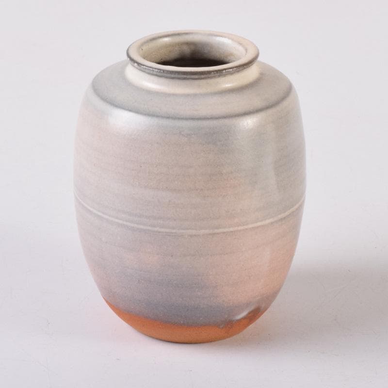 ココ　萩焼　大谷桂仙作　茶入　仕覆付　紫野　小堀卓巌極め箱　V　7381