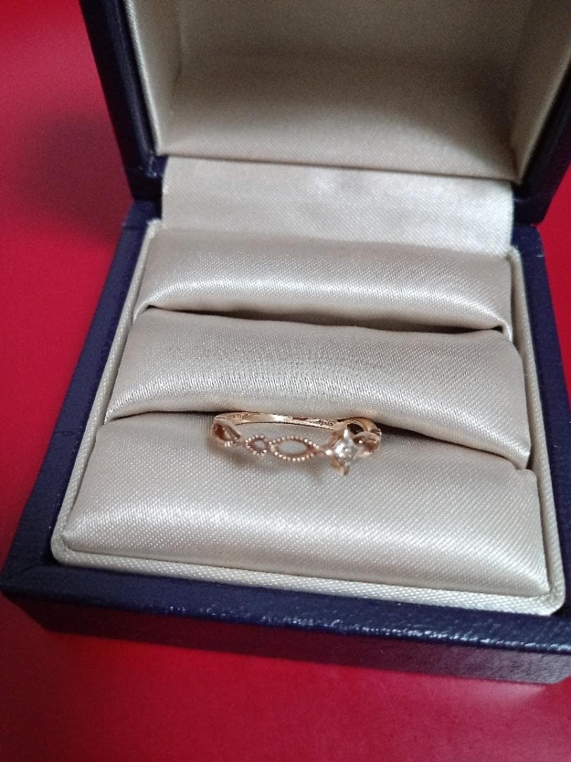 【agate】K10ダイヤモンドリング