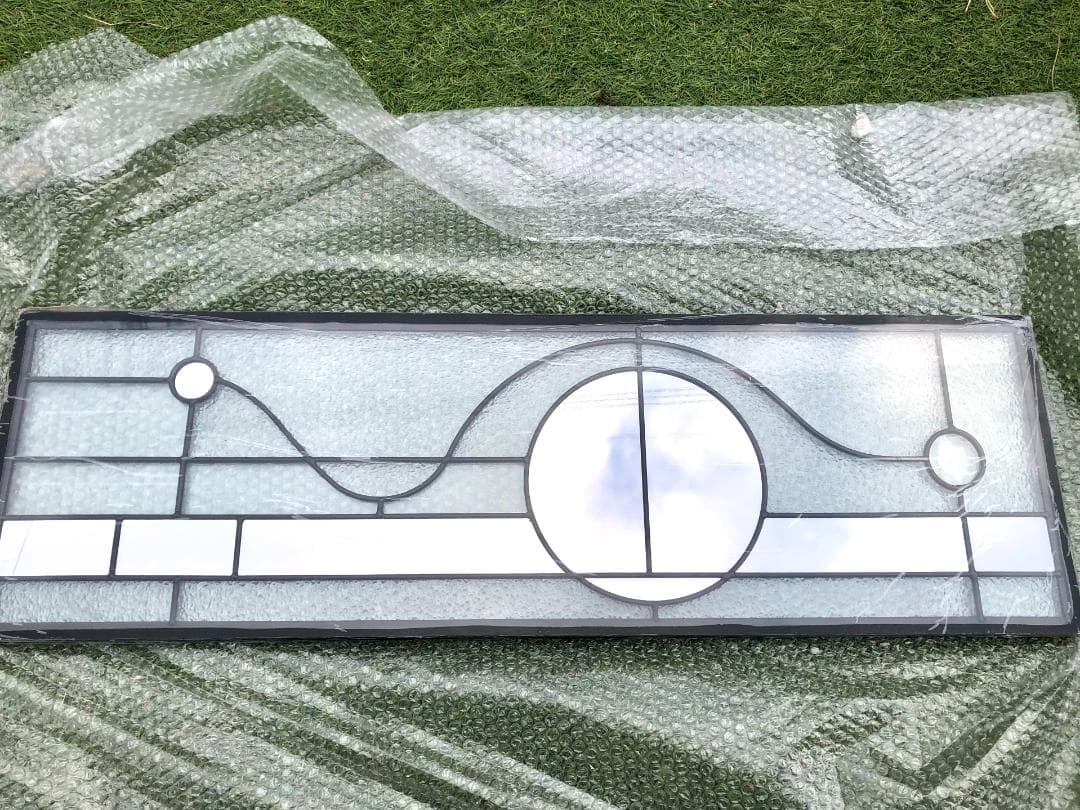 大型 ステンドグラスパネル 三重構造 高性能 住宅 玄関ドアリフォーム用 DIY