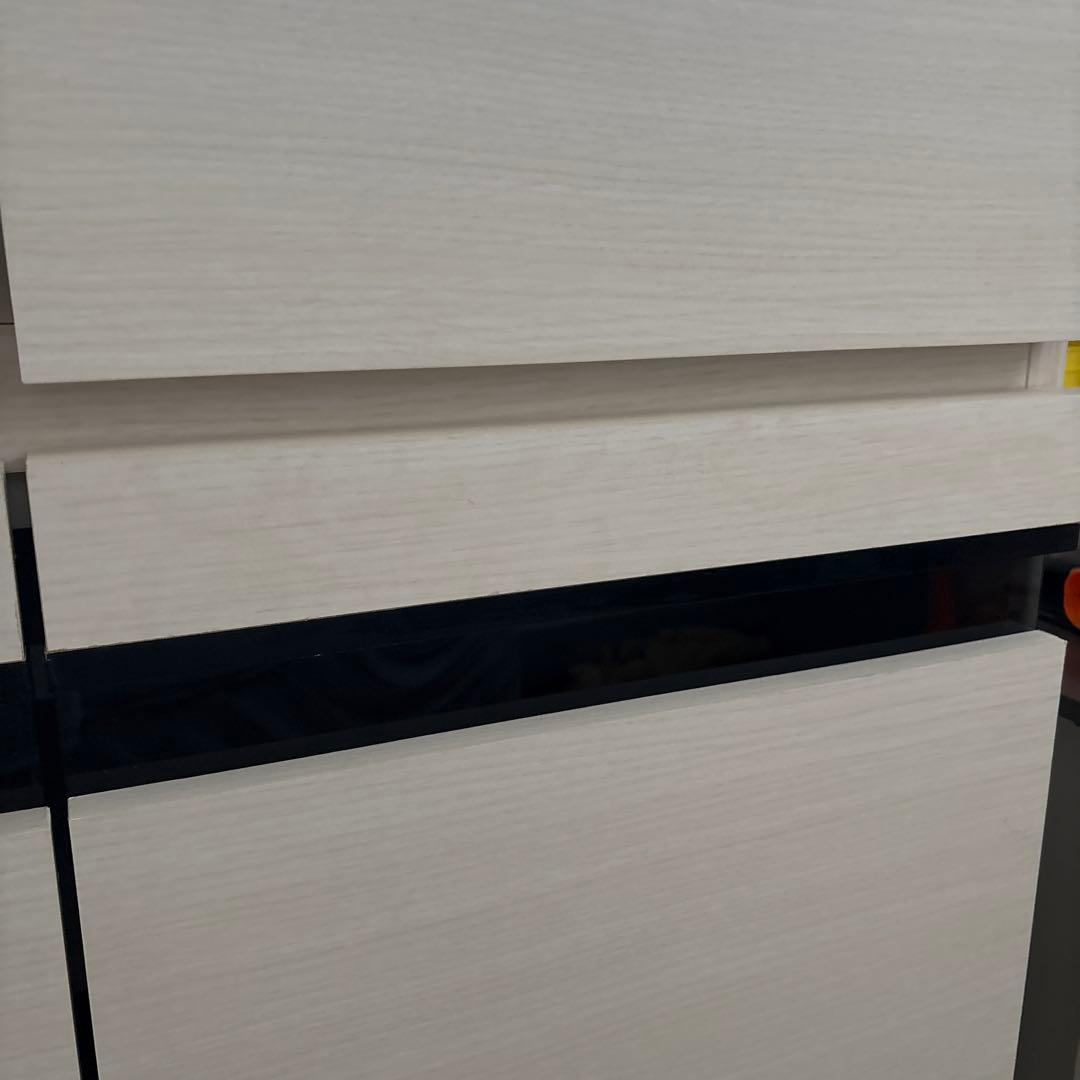 ホワイトリビングボード/サイドボード/幅120/完成品