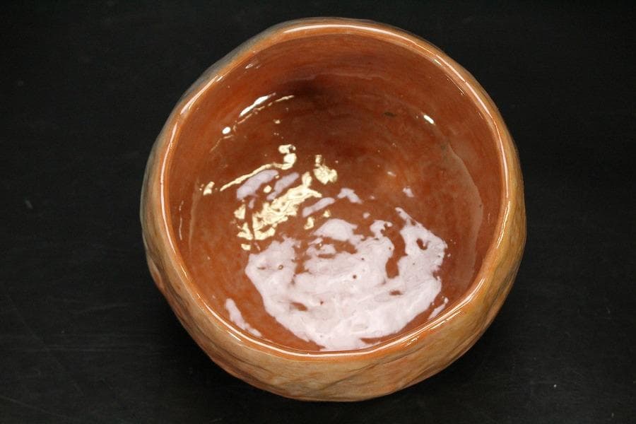 茶道具 桂窯 赤楽茶碗 共箱 未使用(ZE666)