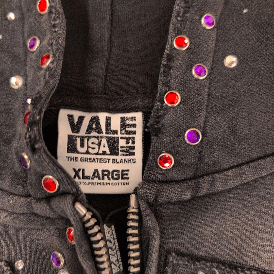 VALE FOREVER CLASSICO ZIP UP ストーン刺繍 XL 黒