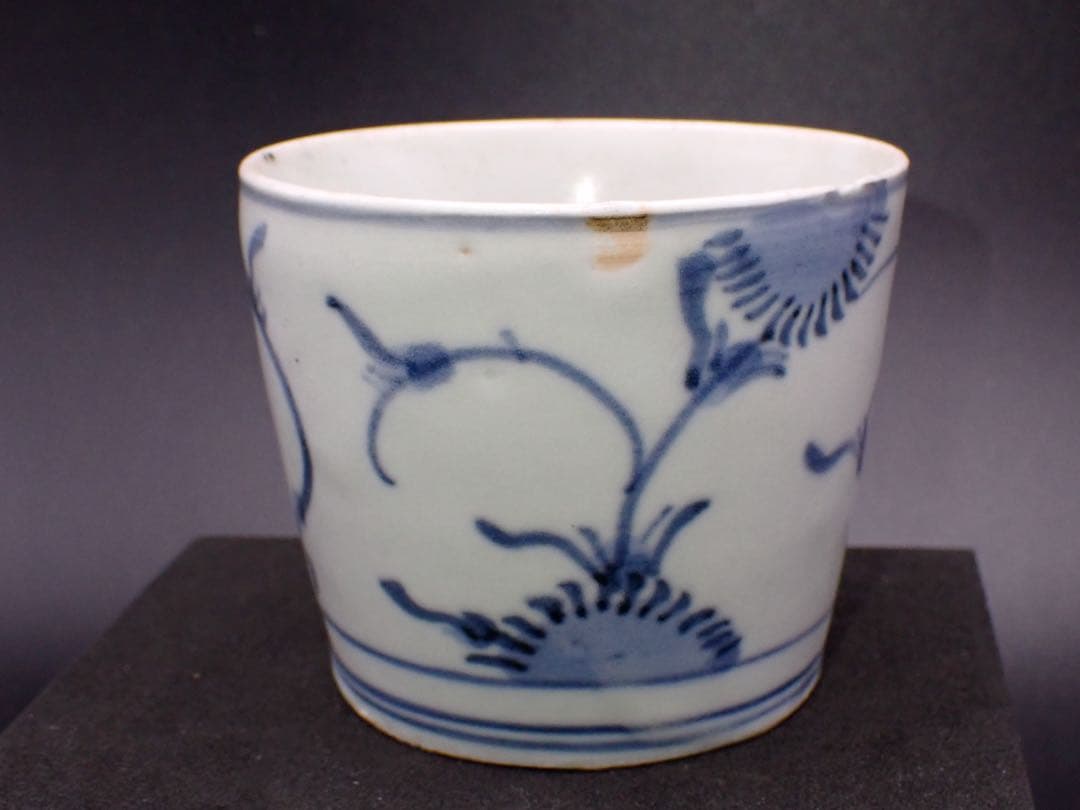 青４　完品　古伊万里　撫子の図　江戸中期