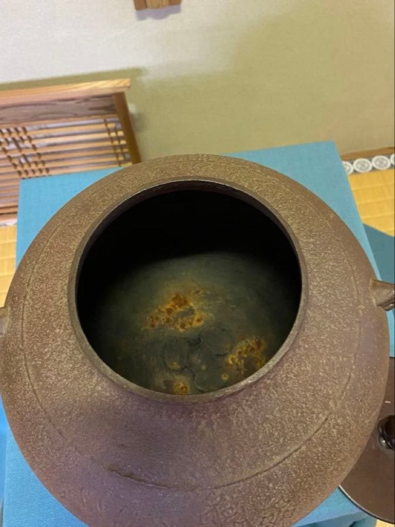 ⭐️本日限定⭐️茶道具/炉釜　真形釜　菊桐