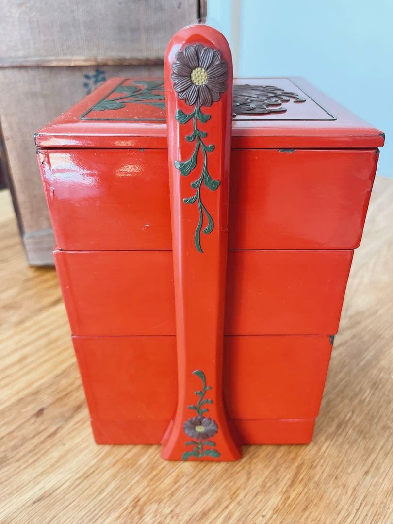 時代　琉球漆器　重箱