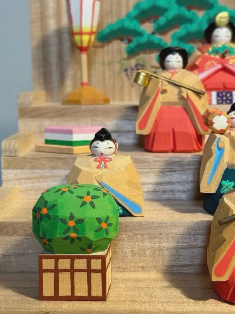 展示品 奈良人形師 東田天光 雛 人形 一刀彫NARADOLLHIGASHIDA