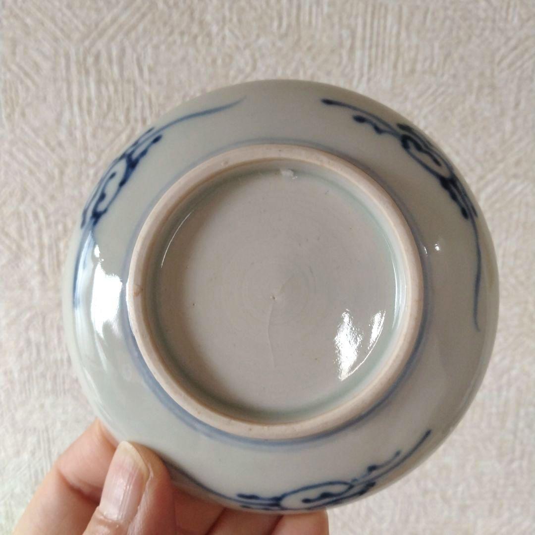 古伊万里染付蝙蝠文小皿五客