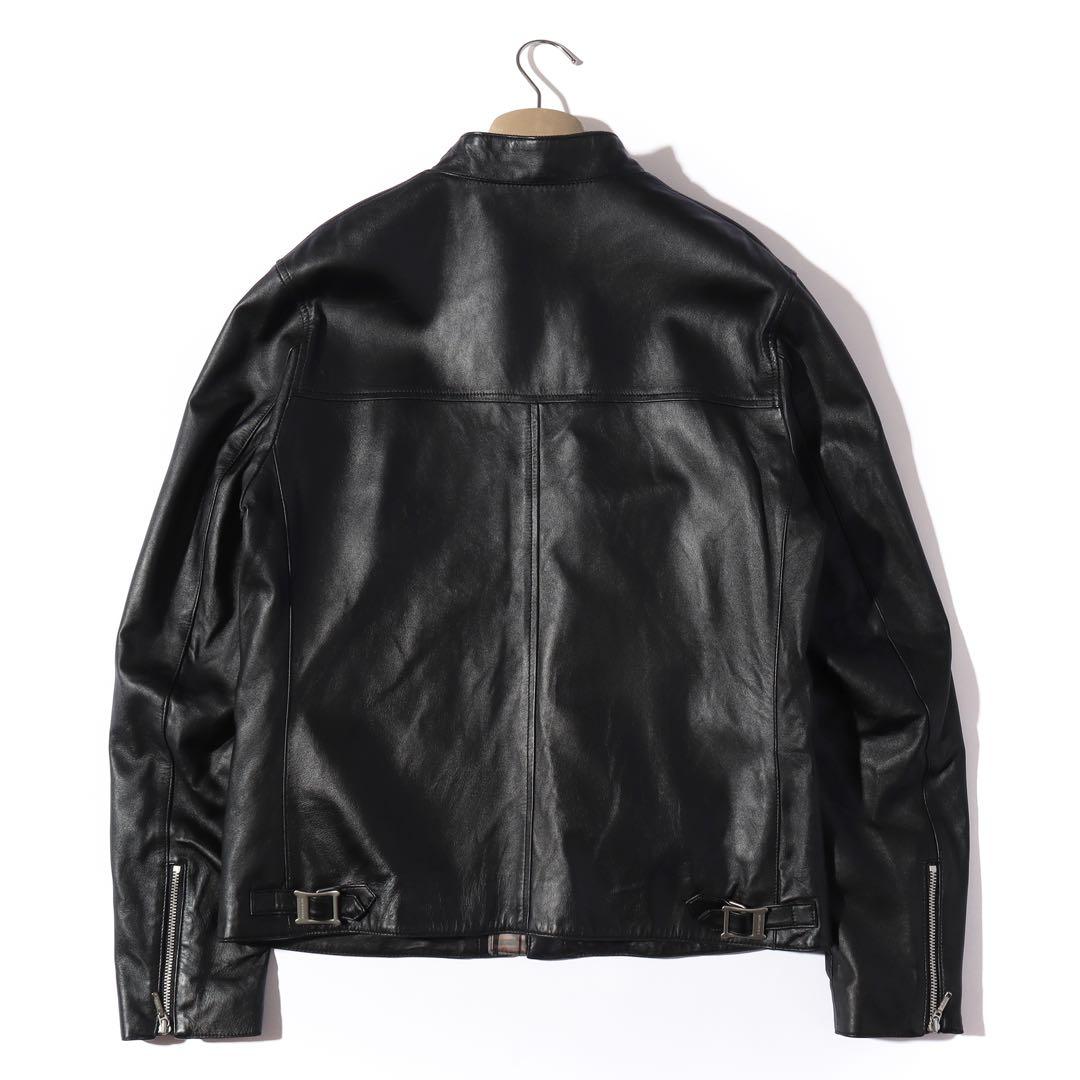 BURBERRY バーバリー ライダース ジャケット 羊革 レザー ブルゾン L