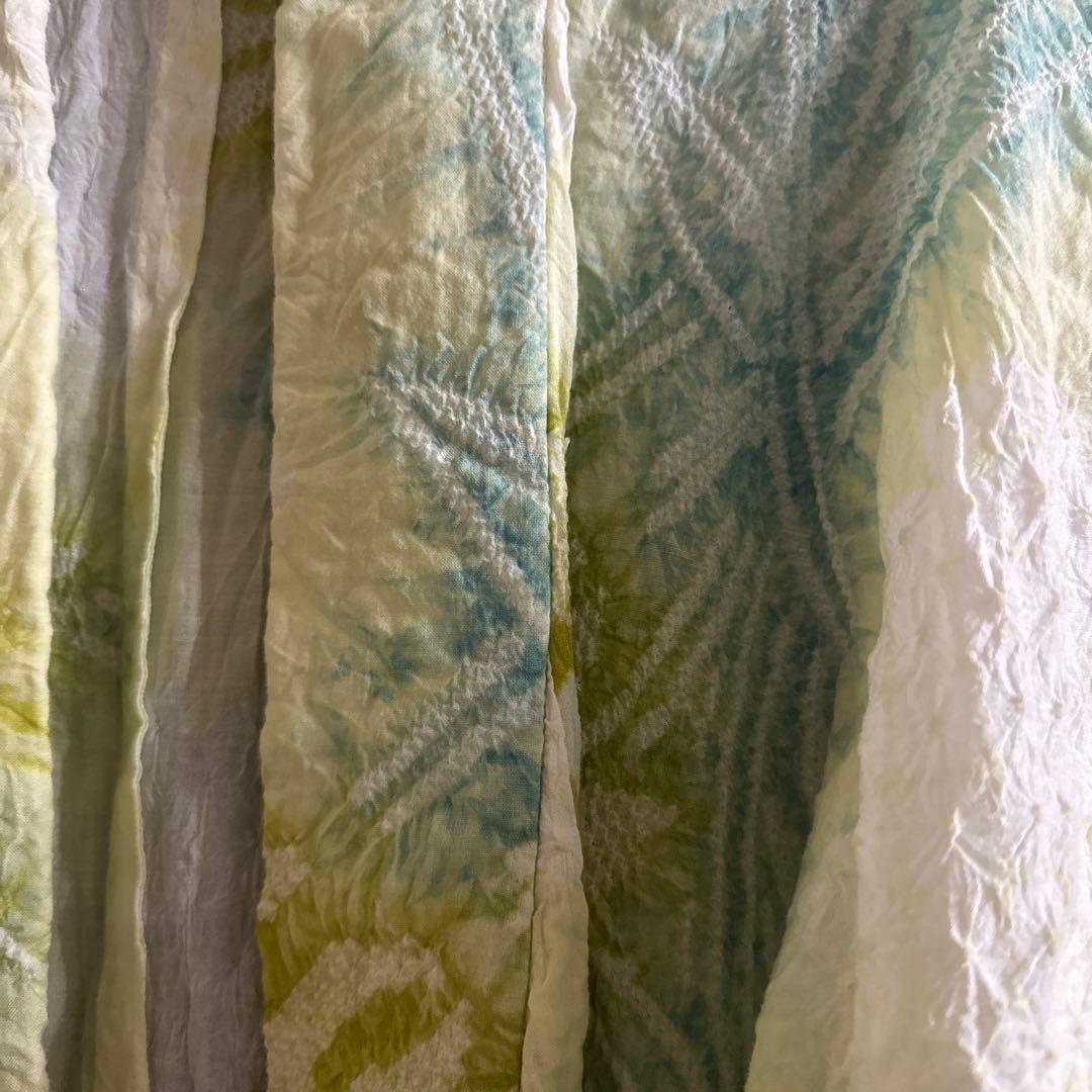 有松絞り　浴衣　花しぼり