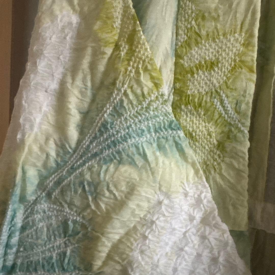 有松絞り　浴衣　花しぼり