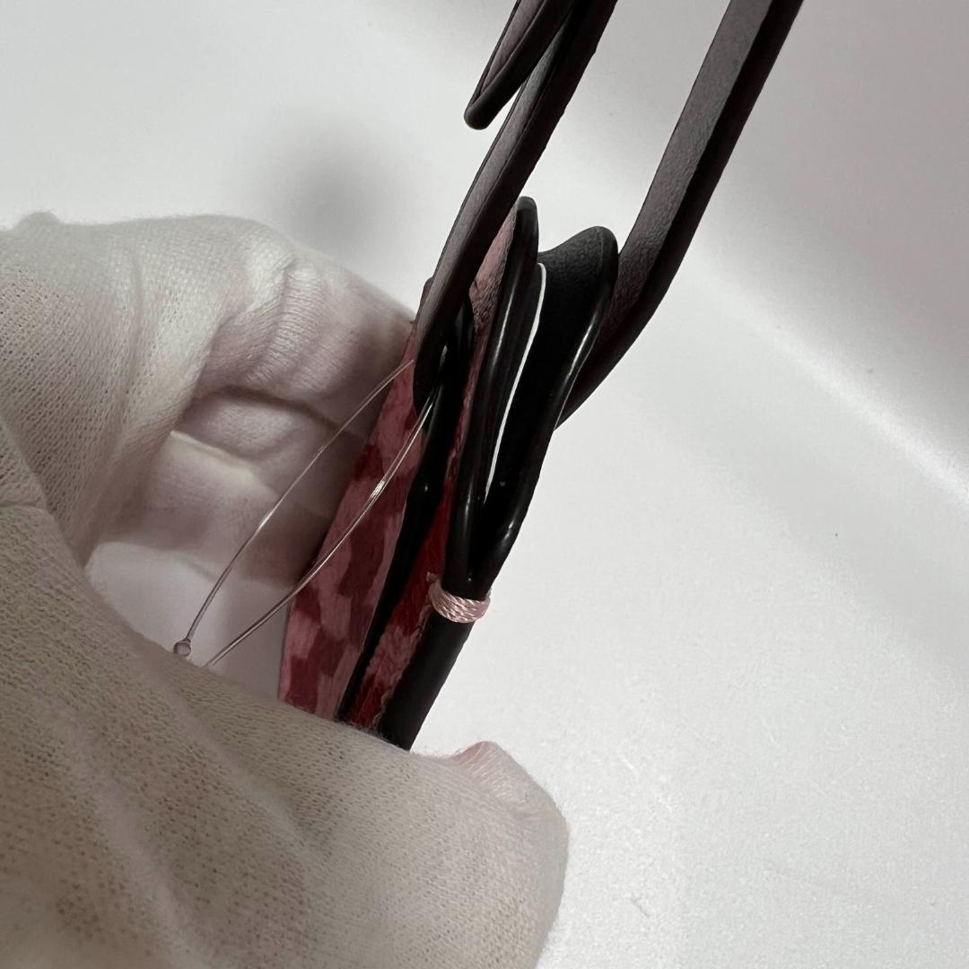 【正規品】 コーチ ラゲッジタグ 千鳥格子柄 荷物タグ ピンク レッド