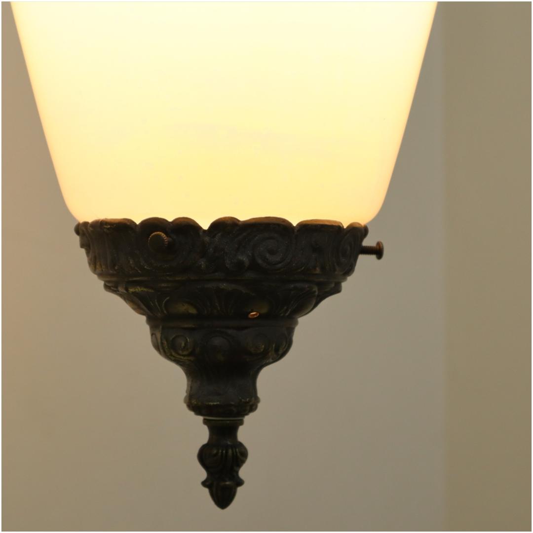 アンティーク調 ガラス ペンダントライト ランプ 1灯 真鍮 アールヌーボー