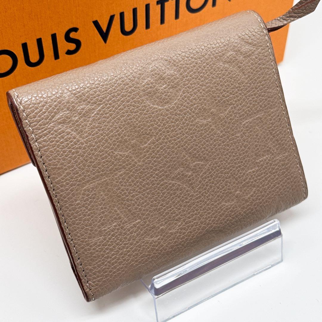 ルイヴィトン モノグラム アンプラント ヴィクトリーヌ 二つ折り財布 ベージュ