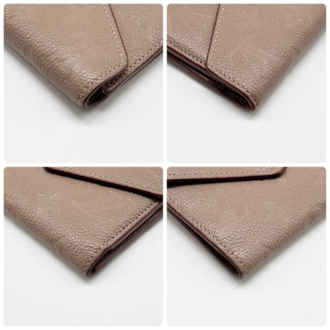 ルイヴィトン モノグラム アンプラント ヴィクトリーヌ 二つ折り財布 ベージュ