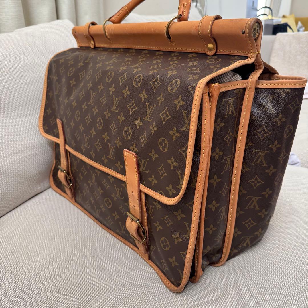 ら*む様 Louis Vuitton ブリーフケース 中型 ブラウン