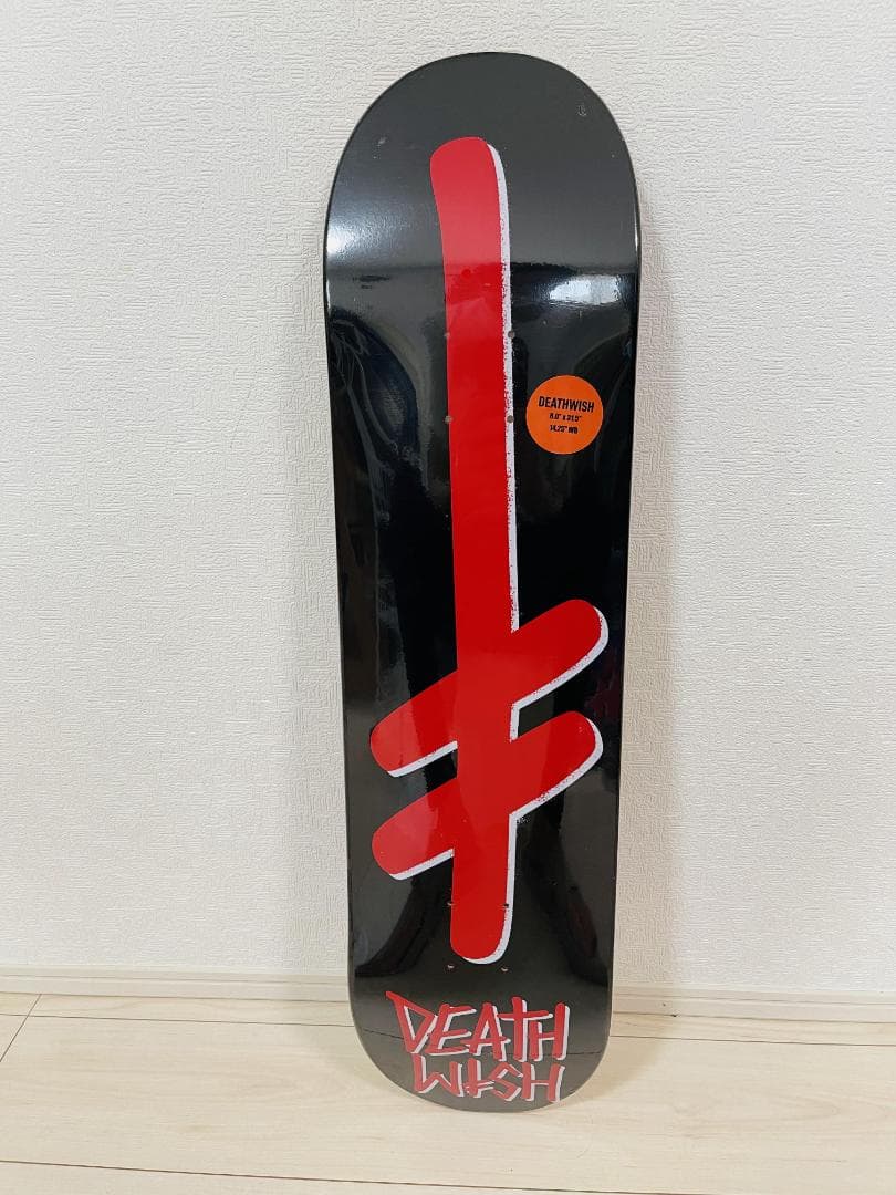 台湾製無地黒デッキテープ付き DEATHWISH　デスウィッシュ 8.0デッキ