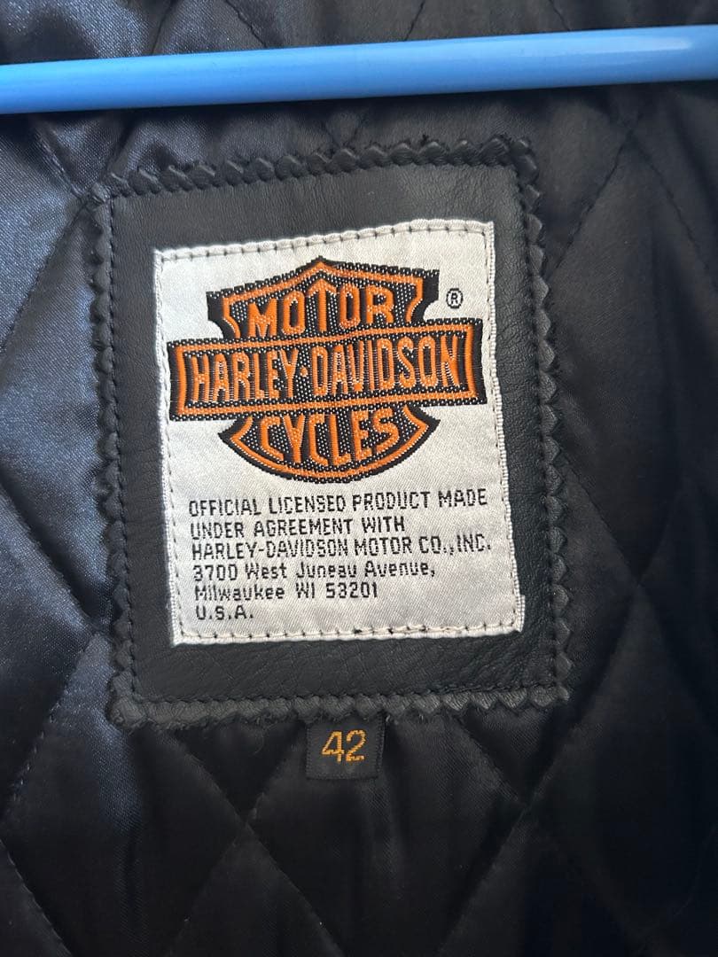 美品 ハーレーダビッドソン　シングルライダース　カウハイド