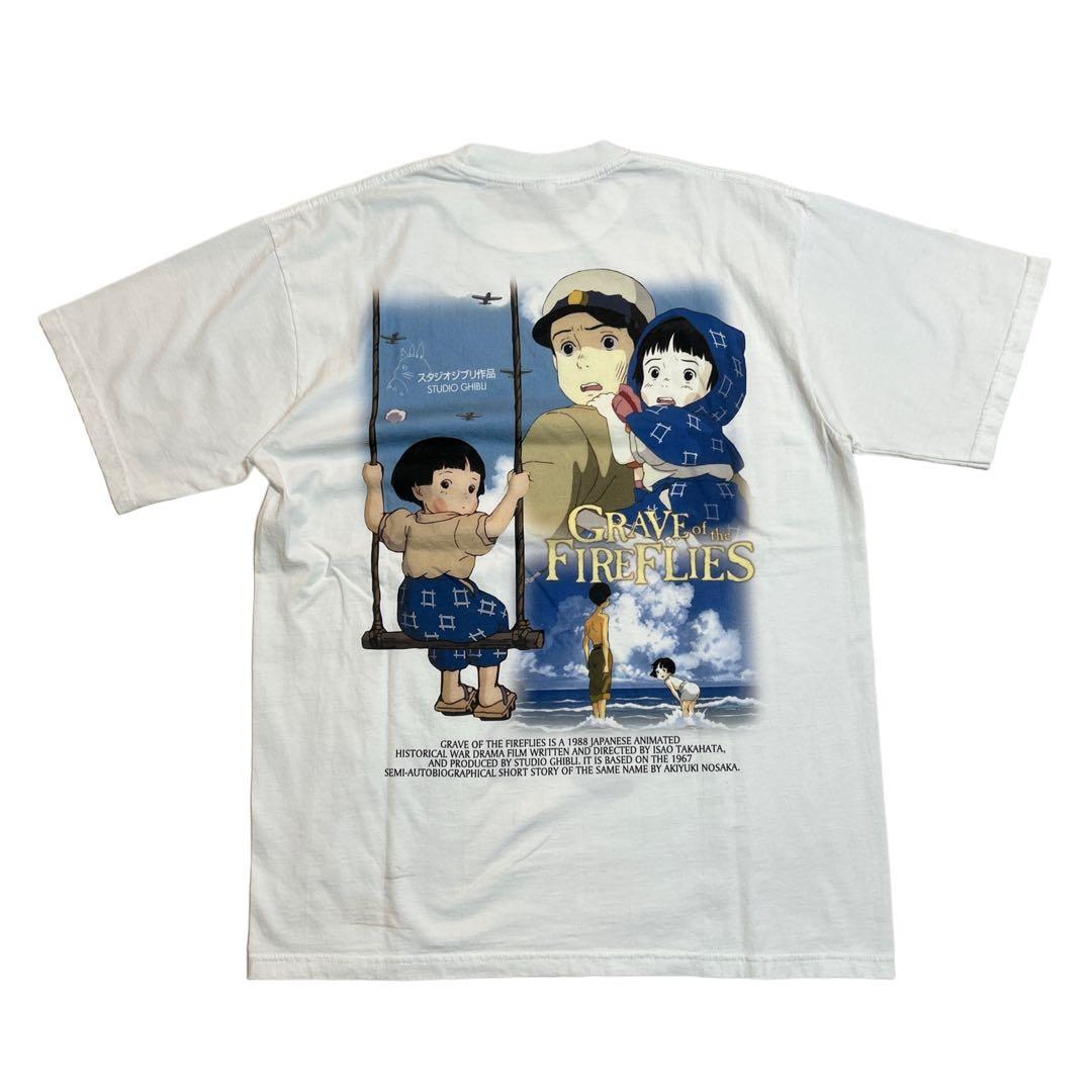 火垂るの墓 ほたるのはか ジブリ ブート シャツ　ホワイト　XL 激レア