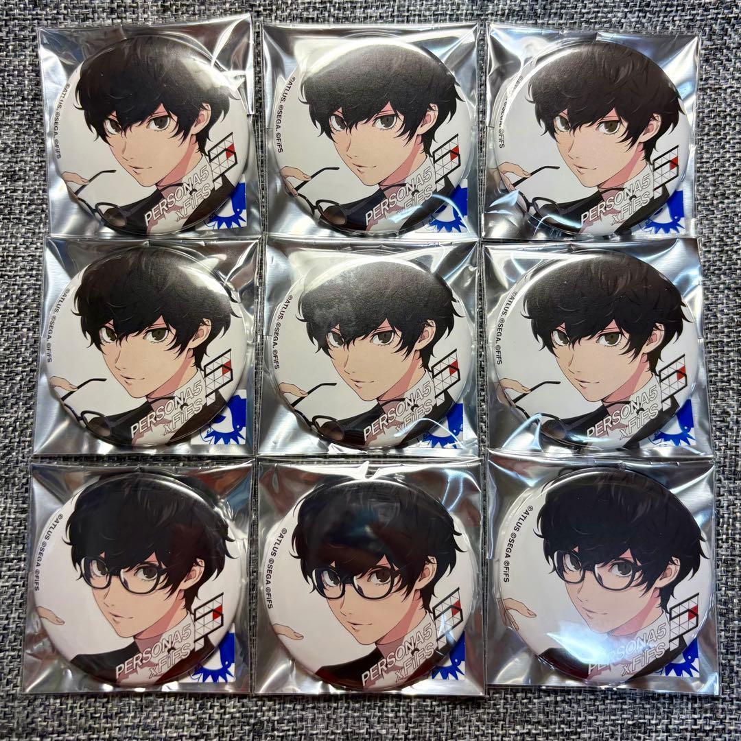 ペルソナ 缶バッジ FiFS イラスト展 ペルソナ5 9個　White Ver.