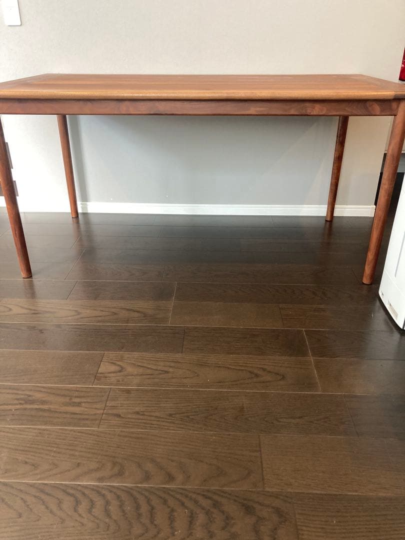 美品　宮崎椅子製作所　MMテーブル　ウォールナット無垢　オイル　丸脚