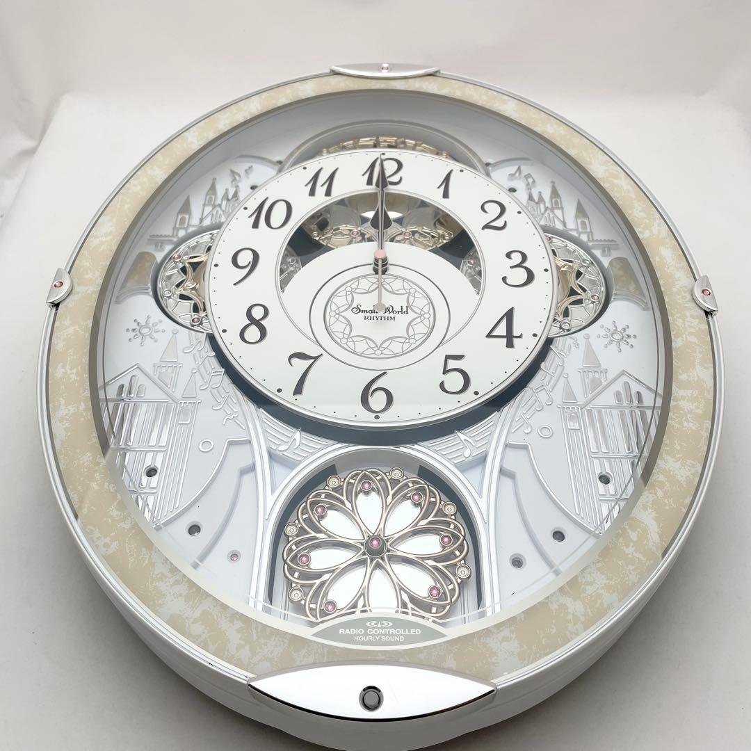 電波からくり時計 スモールワールド 8MN407RH リズム 動作確認済 美品