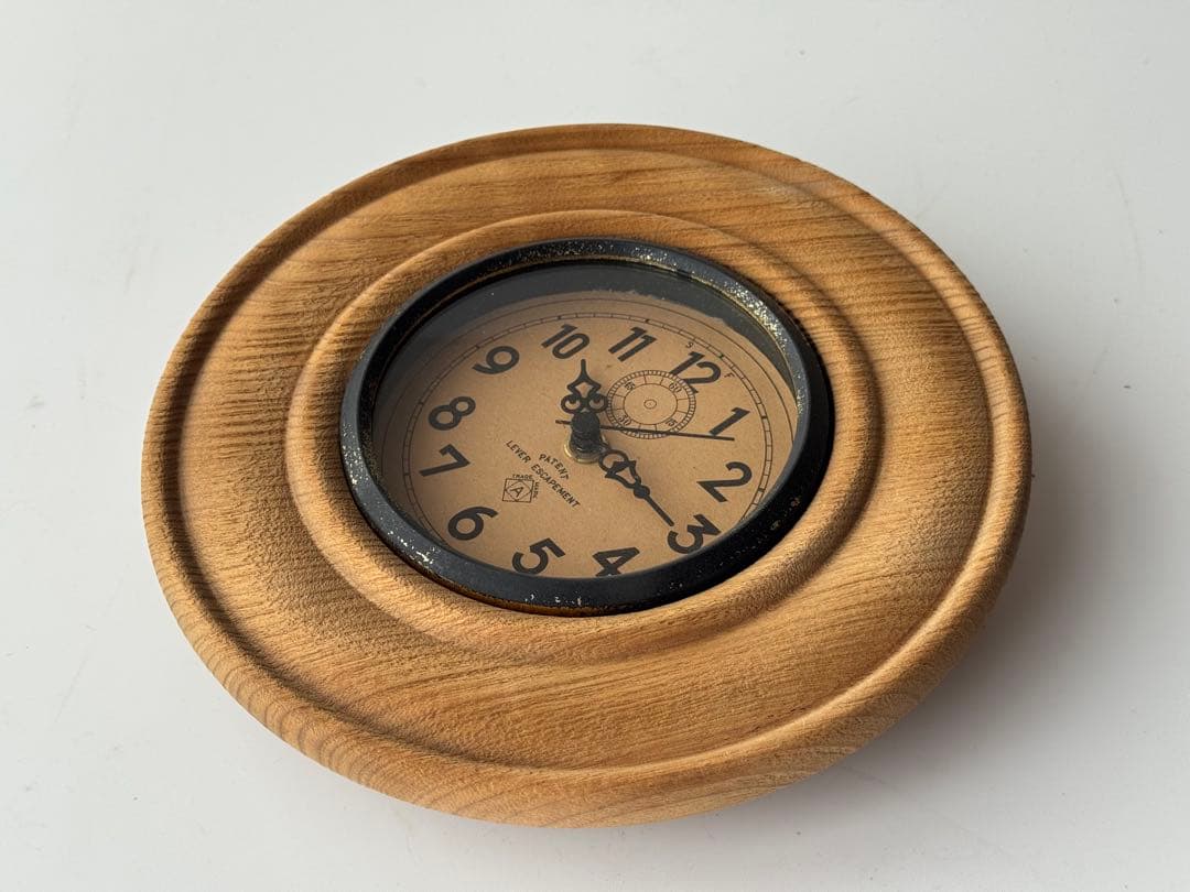 木製 円形 掛時計 古道具 アンティーク ヴィンテージ