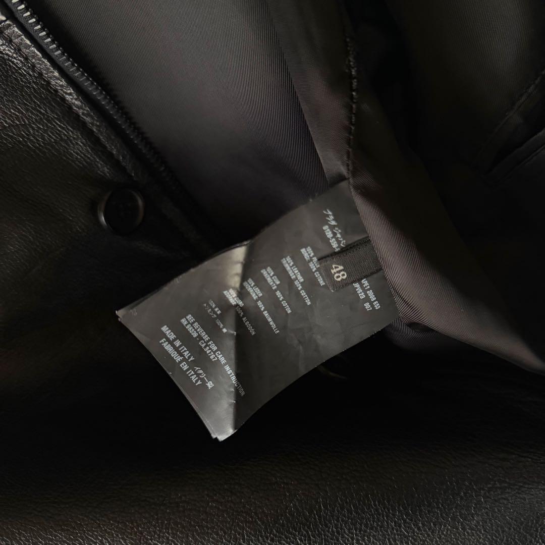 ジャケット・アウター PRADA 2008AW mock neck leather jacket