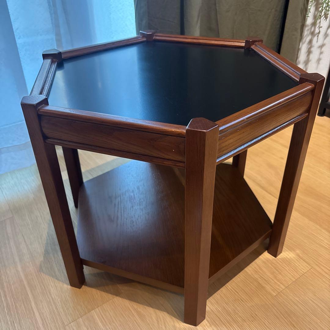 マコ　アクメファニチャー　ヘキサゴンテーブル　ブラック