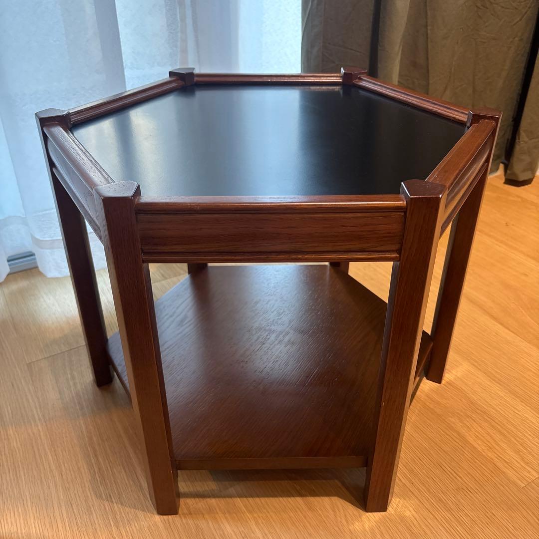 マコ　アクメファニチャー　ヘキサゴンテーブル　ブラック