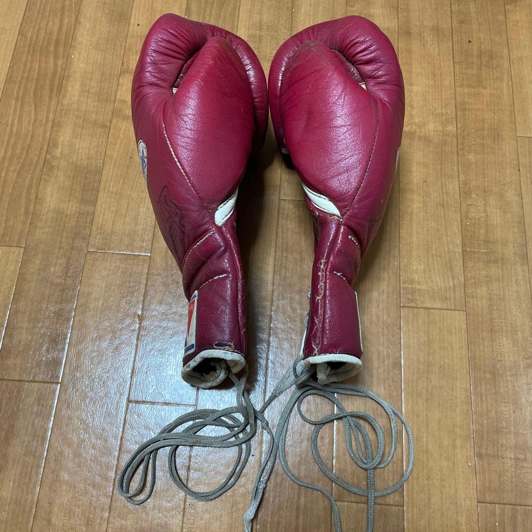 Winning ボクシンググローブ 赤 紐タイプ　14オンス