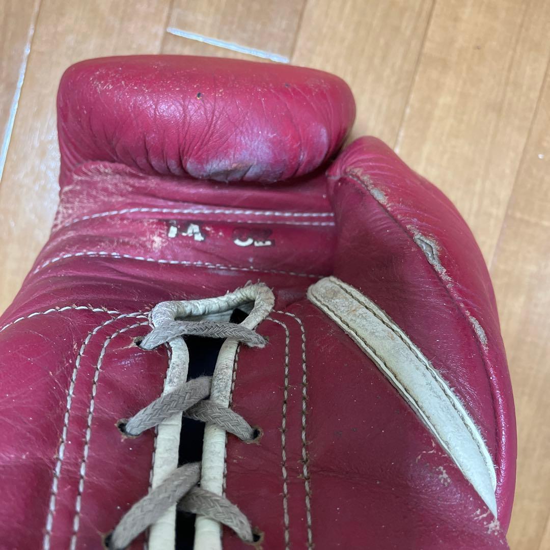 Winning ボクシンググローブ 赤 紐タイプ　14オンス