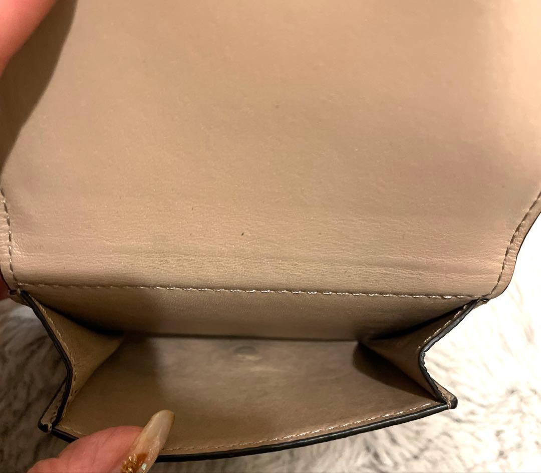 LOEWE トライフォールド ウォレット　三つ折り財布（サンド）