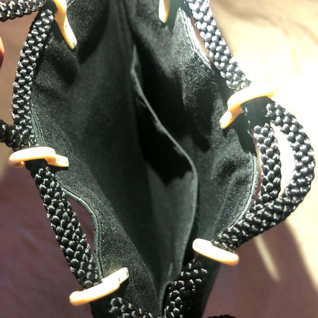 印傳屋合才袋 (中) 紺／紺　紗綾形