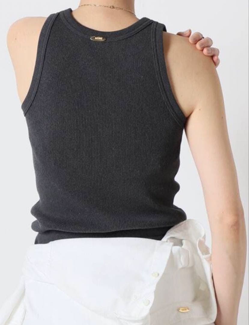 美品 deuxieme classe LOREL RIB タンクトップ グレー