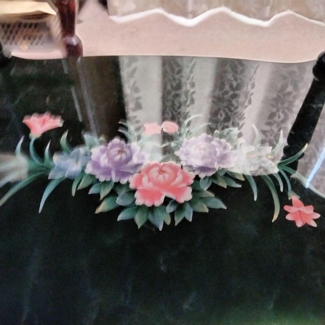 イタリア製センターテーブル グリーンのマーブル模様