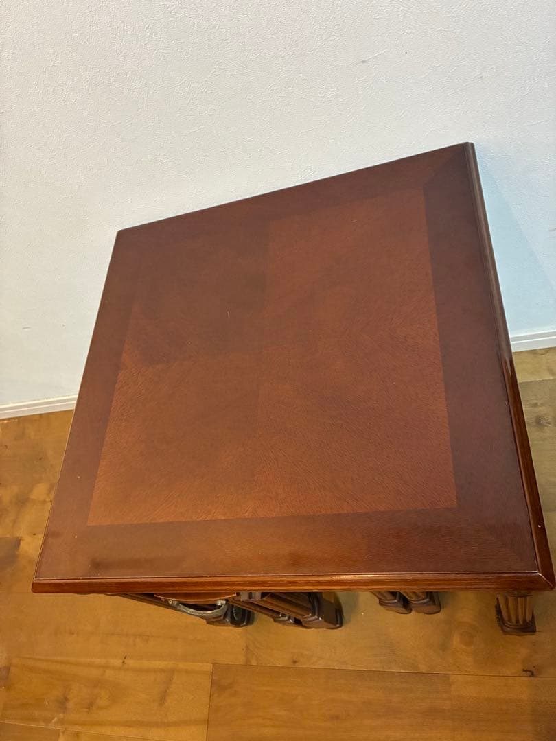 Y*望様 アンティーク　ネストテーブル　折り畳みラウンドテーブル　３点セット